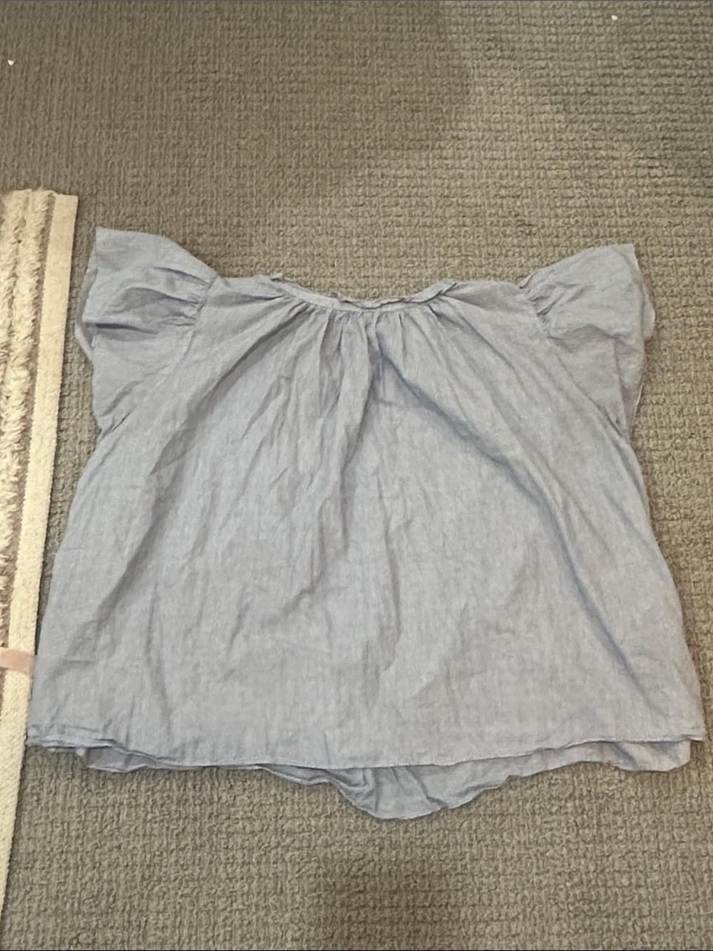 Trovata Birds of Paradis M Light Blue cap sleeve top